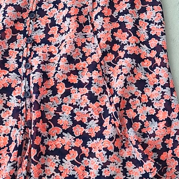 Gap Women's Small Cap Flutter Sleeve Floral Mutlicolor Romantic Girlhoodcore - Picture 8 of 16